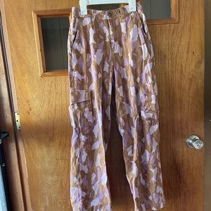 Y2K BP Pink Camouflage Cargo Pants in Pink & Brown Size XS
